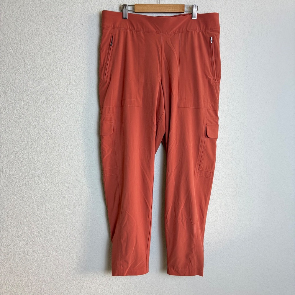Athleta Chelsea Cargo Lined Pant Terracotta Orange Women Size 14 Utility Hiking